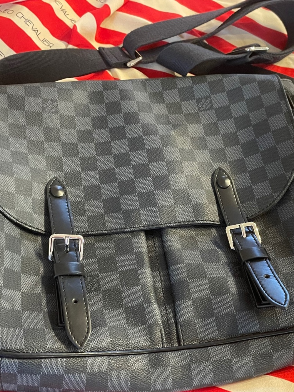 Louis Vuitton Damier Graphite Messenger Bag - Black Cross Body-Satchel